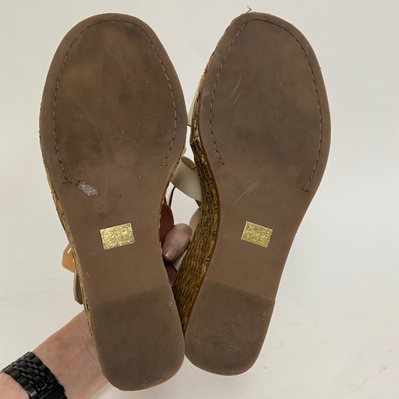 Louise et Cie Palina Platform Wedge Sandal White Rattan Size 8 - Picture 12 of 12